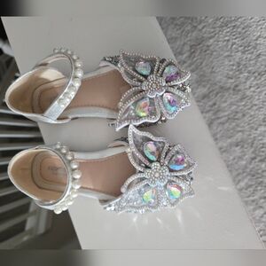 Girls Silver Embellished Dress Sandals Size 11